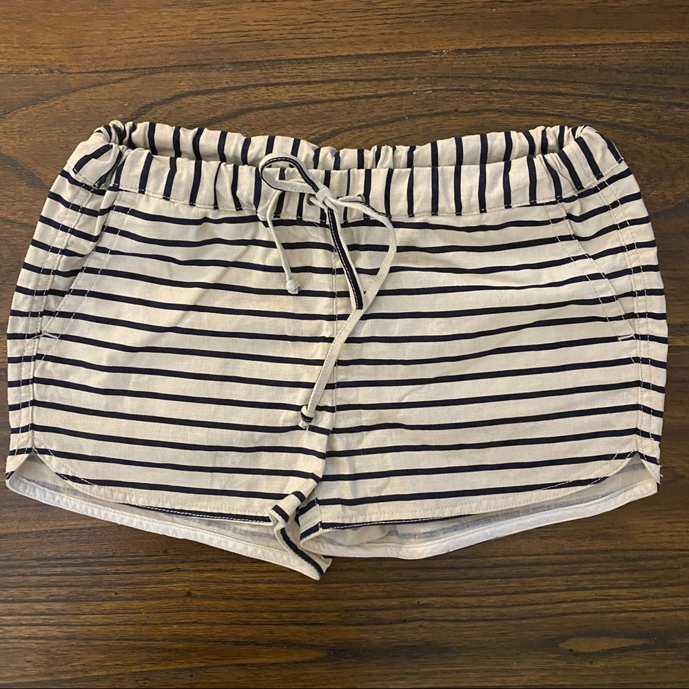 J Crew Striped Drawstring Shorts
